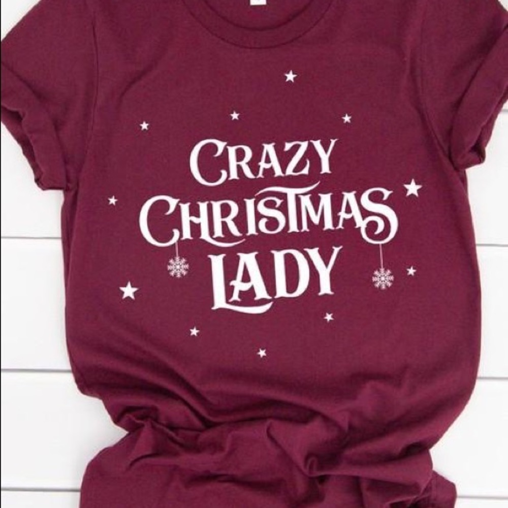 Christmas T-shirt Burgundy